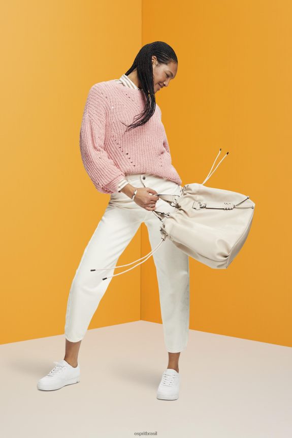 jumper de malha mulheres Esprit rosa suéteres 82P6TP273