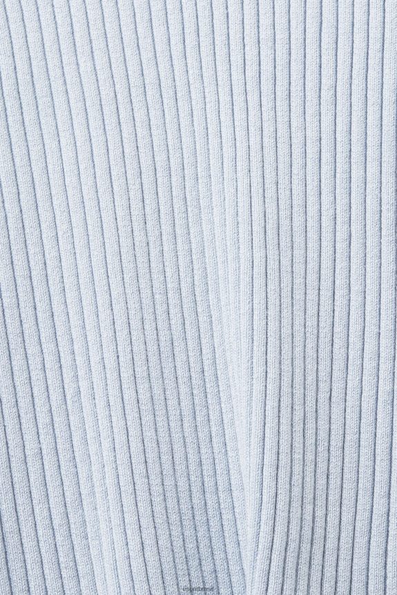 suéter com nervuras mulheres Esprit azul pastel suéteres 82P6TP274