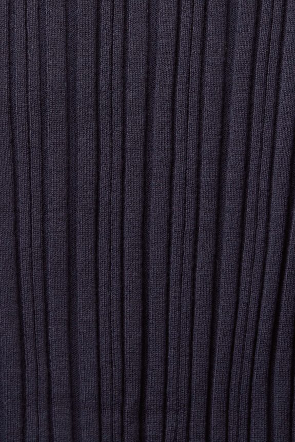 top polo tricotado com botões na frente mulheres Esprit azul gasolina suéteres 82P6TP22