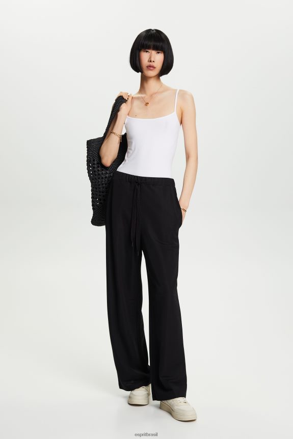 regata com alça espaguete mulheres Esprit branco tanque 82P6TP36