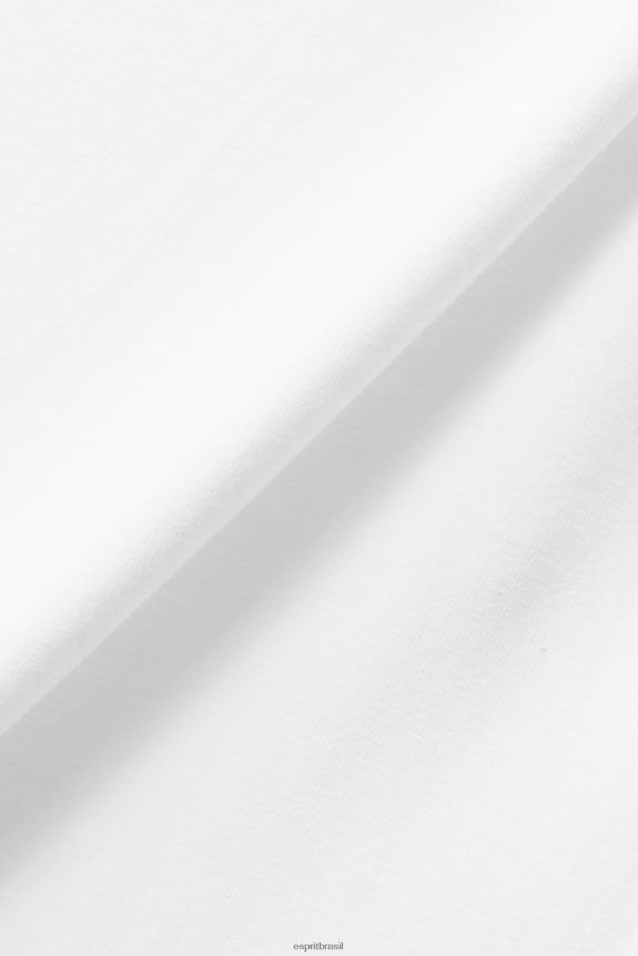 regata com alça espaguete mulheres Esprit branco tanque 82P6TP36