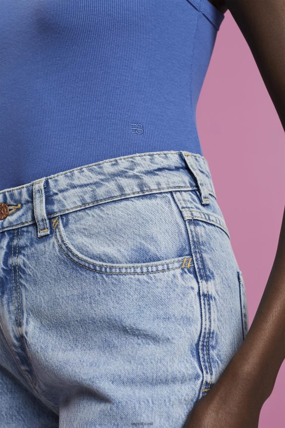 top com nervuras mulheres Esprit cinza azulado tanque 82P6TP284