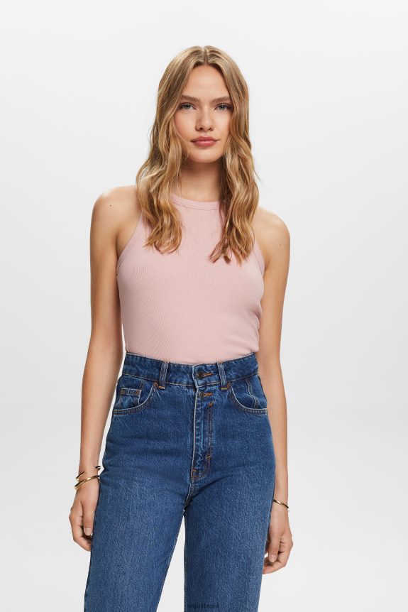 top com nervuras mulheres Esprit rosa velho tanque 82P6TP14