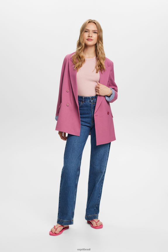 top com nervuras mulheres Esprit rosa velho tanque 82P6TP14