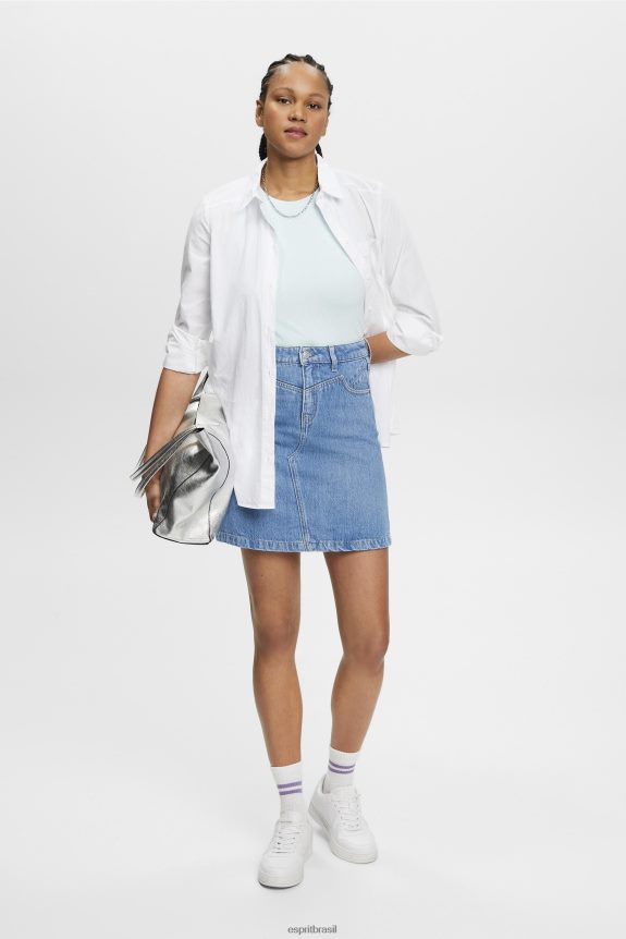 top com nervuras mulheres Esprit verde água claro tanque 82P6TP303