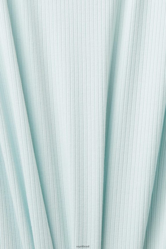 top com nervuras mulheres Esprit verde água claro tanque 82P6TP303