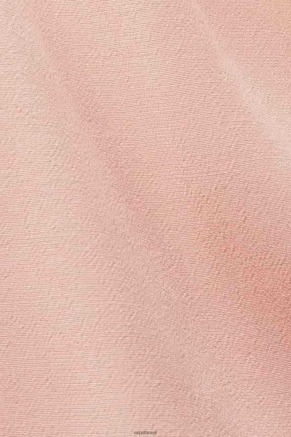 mini vestido com cintura franzida mulheres Esprit rosa vestidos 82P6TP229