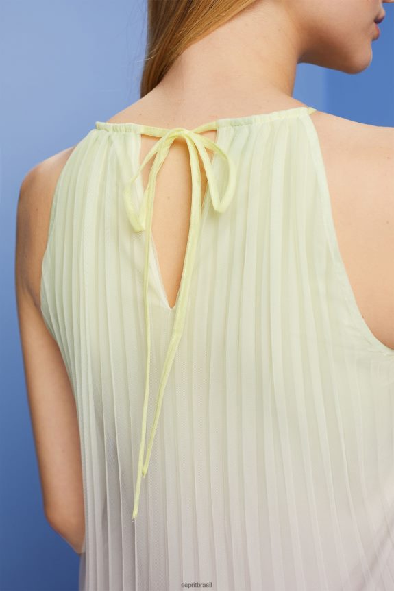 mini vestido plissado mulheres Esprit tolet vestidos 82P6TP134