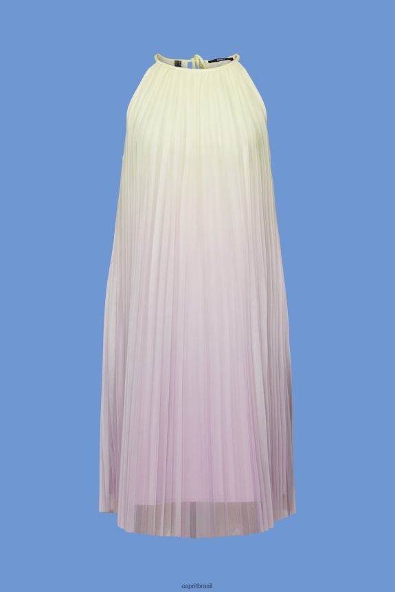 mini vestido plissado mulheres Esprit tolet vestidos 82P6TP134