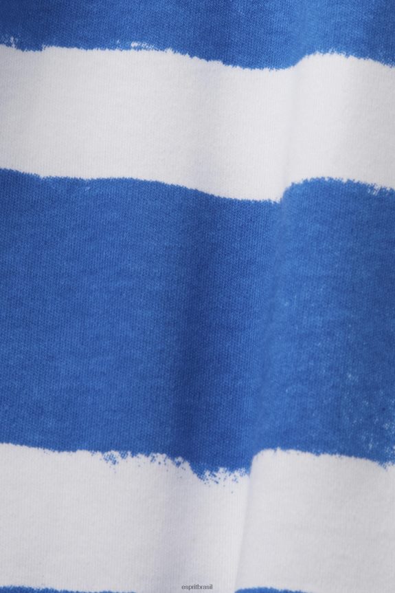 vestido camiseta listrado mulheres Esprit branco vestidos 82P6TP182