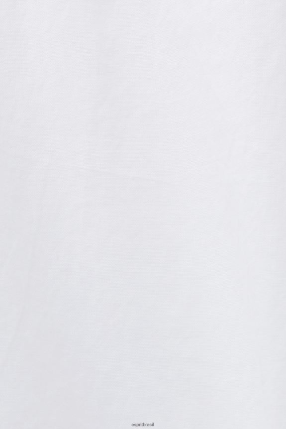 vestido de renda de algodão na altura do joelho mulheres Esprit branco vestidos 82P6TP111