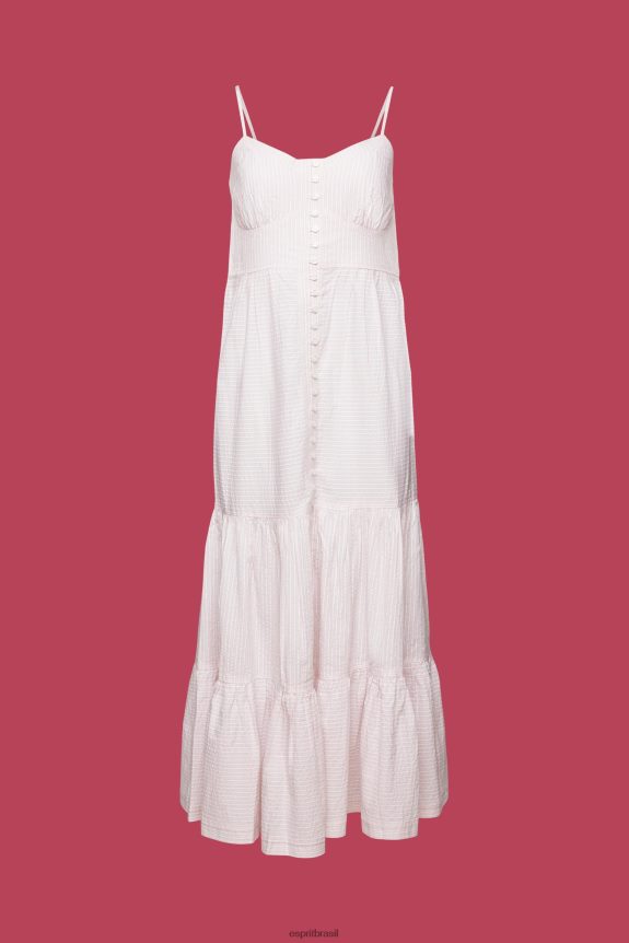vestido maxi com tiras mulheres Esprit luz rosa vestidos 82P6TP234