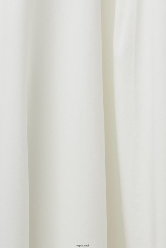 vestido midi com bordado, lenzing ecovero mulheres Esprit branco vestidos 82P6TP205