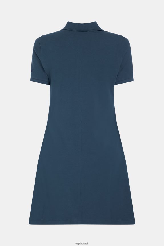 vestido polo clássico do Dolphin Tennis Club mulheres Esprit marinha vestidos 82P6TP506