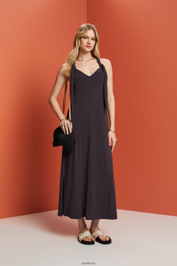 vestidos de malha mulheres Esprit antracite vestidos 82P6TP132