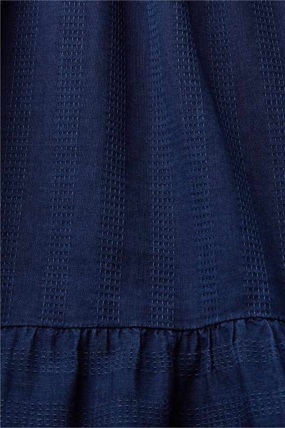 vestidos de tecido leve mulheres Esprit marinha vestidos 82P6TP100