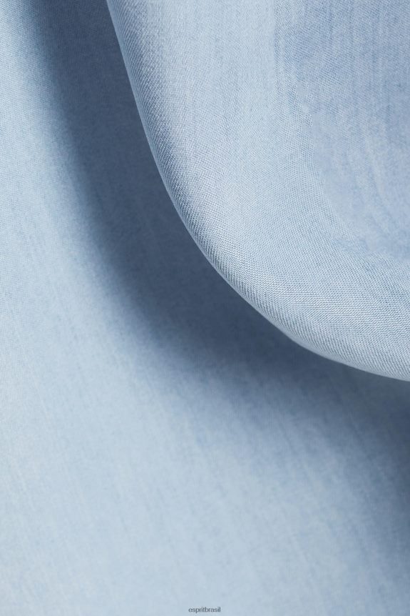 vestidos tecidos mulheres Esprit lavagem com luz azul vestidos 82P6TP181